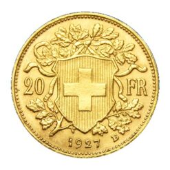 Alternative view of Moeda de ouro 20 Francos Suiços "Vreneli" 6,452 g - anos aleatórios