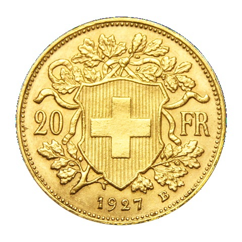 Moeda de ouro 20 Francos Suiços "Vreneli" 6,452 g - anos aleatórios - Imagem 2