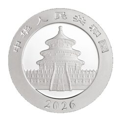 Alternative view of Moeda de prata 30g Panda China 2026
