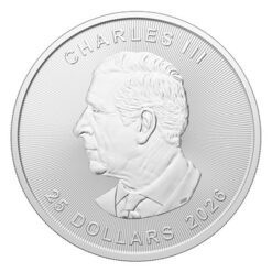 Alternative view of Moeda de 5 onças de prata Grand Maple Leaf 2026