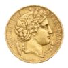 Moneda de oro 20 Francos Franceses «Céres» 6,452 g – años variados