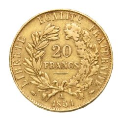 Alternative view of Moeda de ouro 20 Francos Franceses «Céres» 6,452 g – anos aleatórios