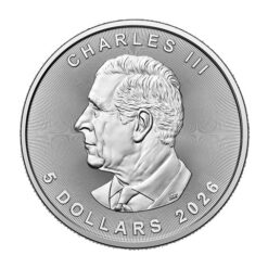 Alternative view of Moeda de 1 Onça Prata Maple Leaf Canadá 2026