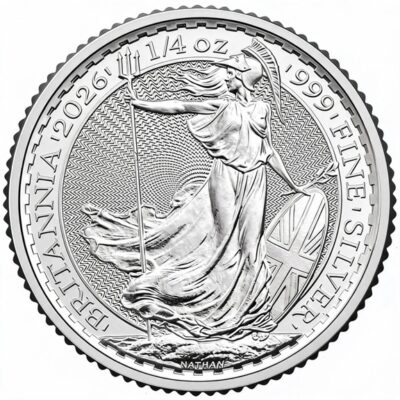 Moeda 1/4 onça de prata Britannia 2026